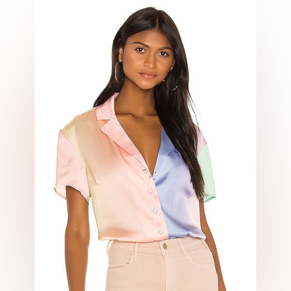 Song of Style Avery pastel ombre collar top